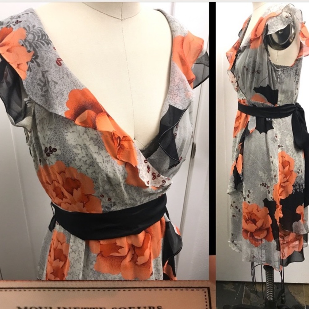 ANTHROPOLOGIE Moulinette Soeurs 100% silk dress